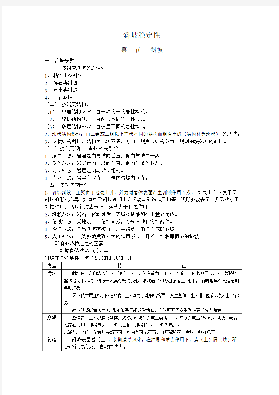 斜坡稳定性