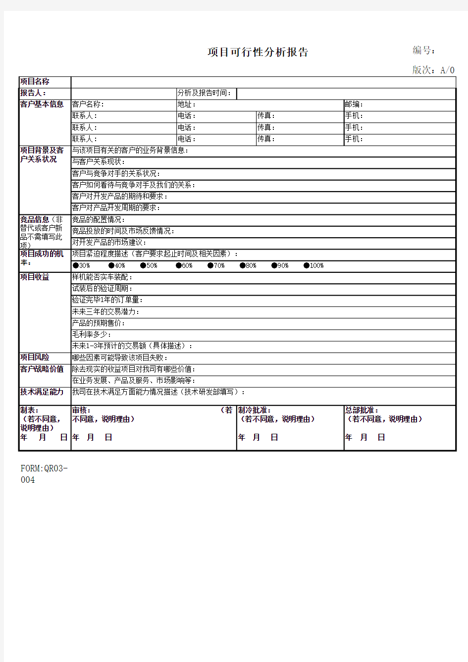 项目可行性分析报告