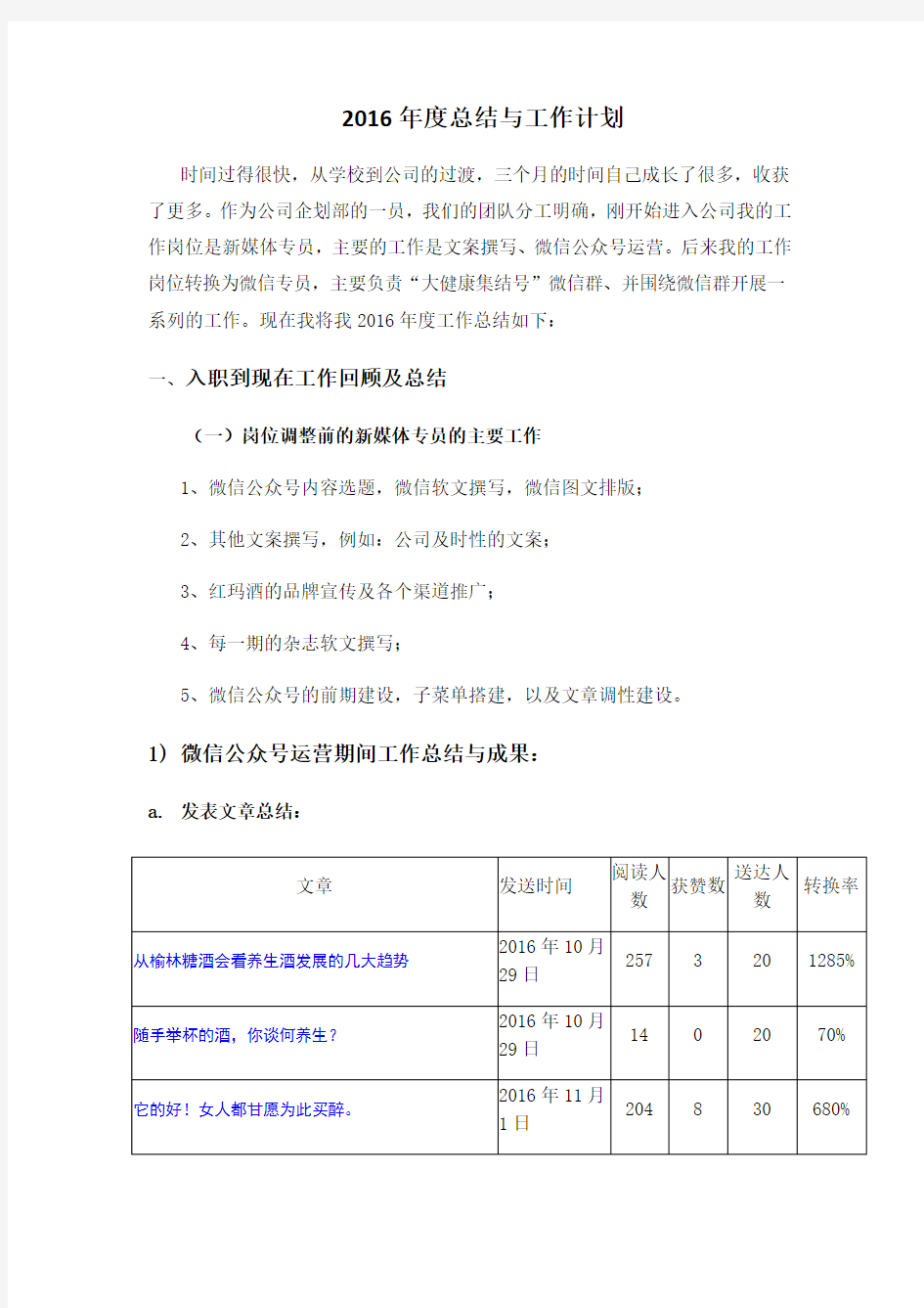 新媒体年度总结与新年工作计划