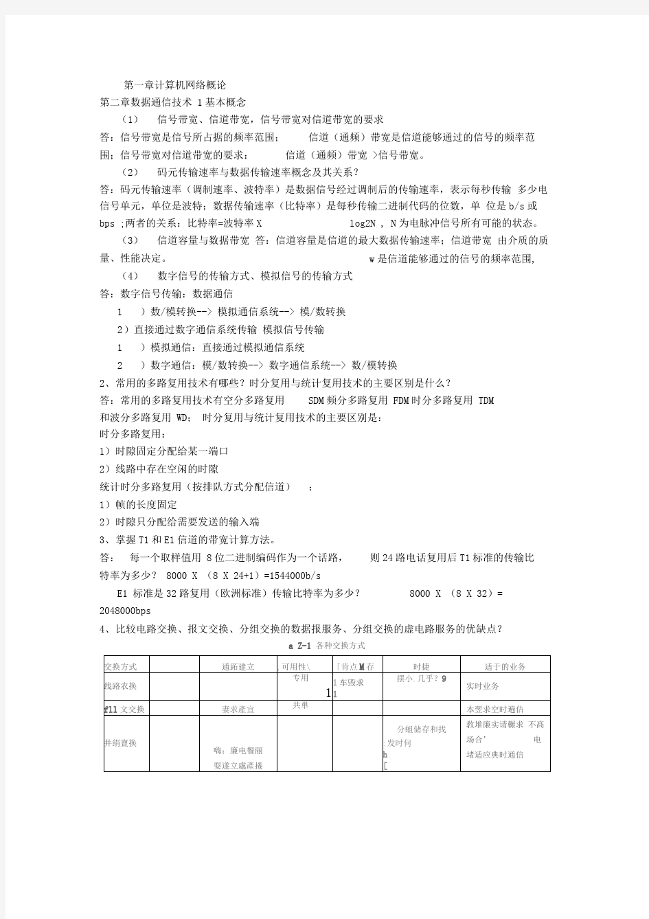 计算机网络课后习题和答案解析