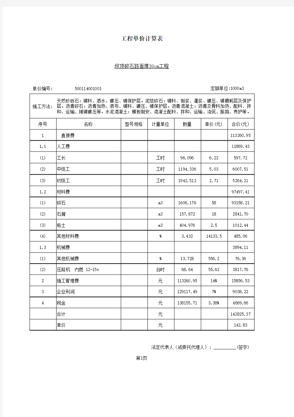 水利工程量清单投标