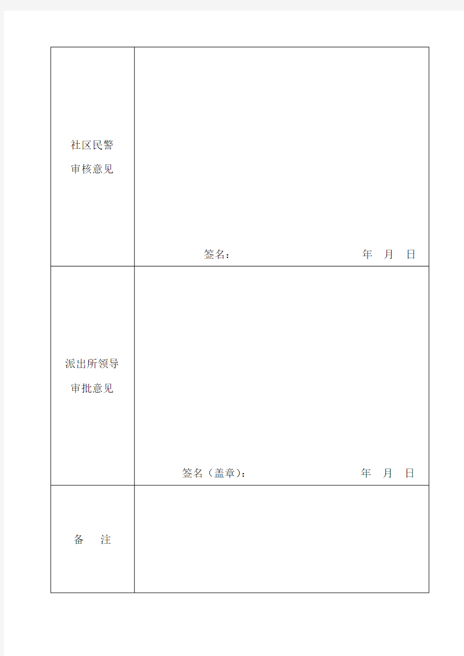 广州流动人员信息登记表