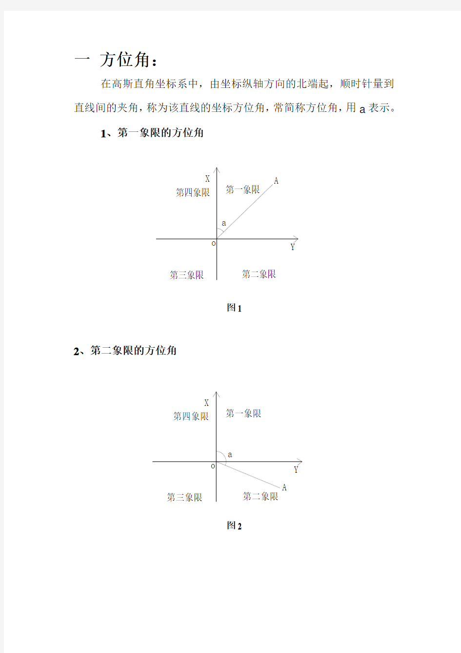 坐标正算反算公式讲解