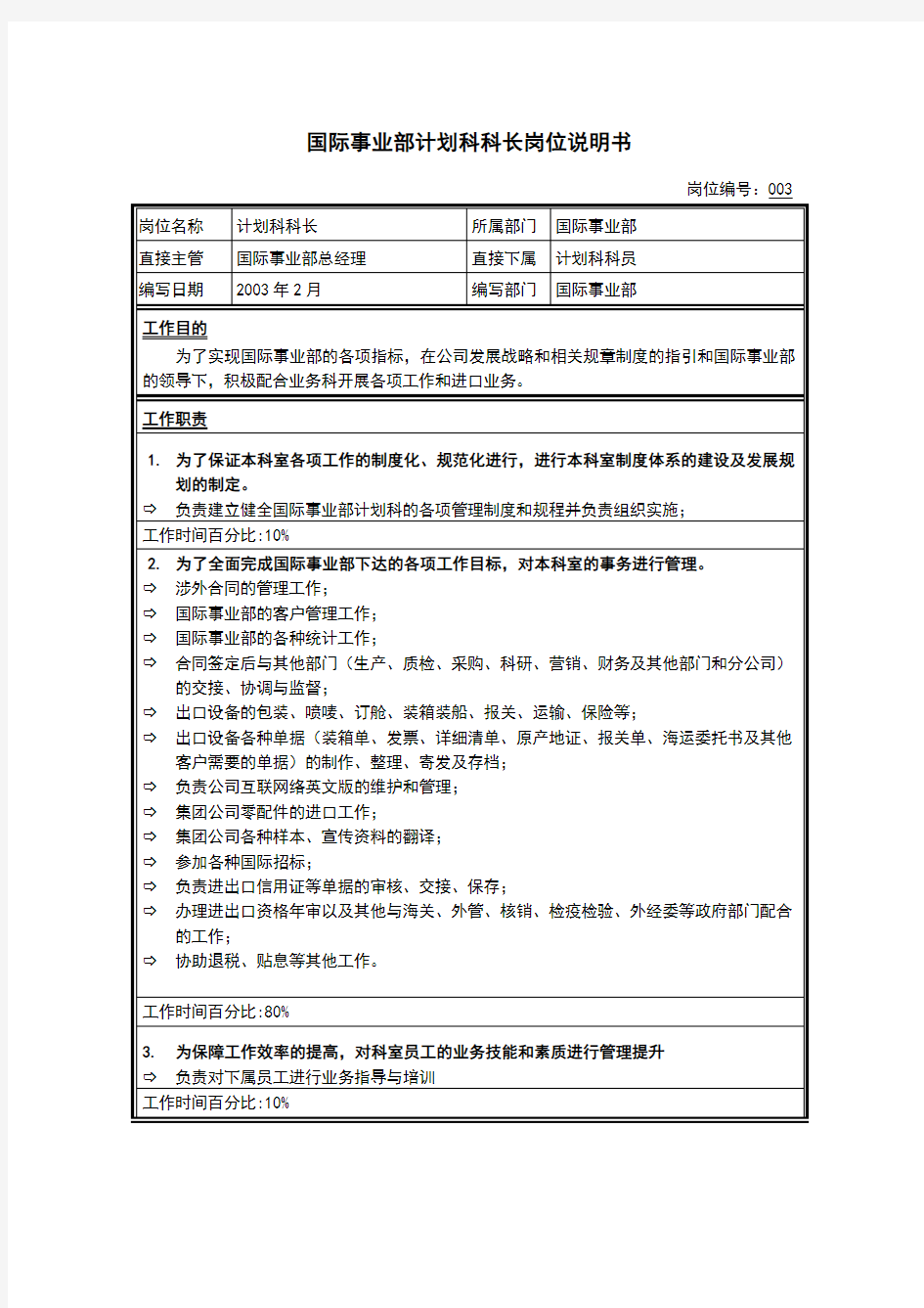 江苏牧羊集团岗位说明书大全000002)