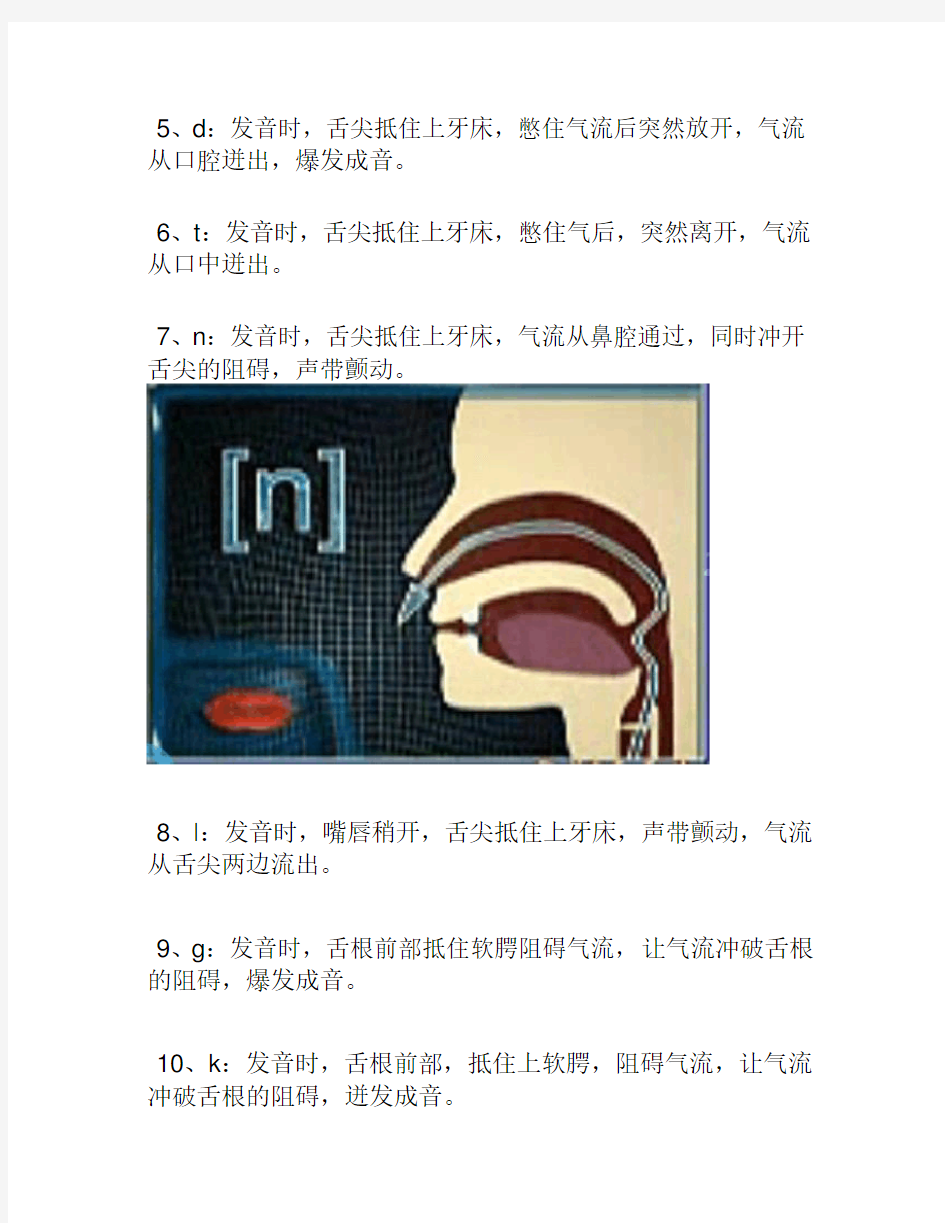 汉语拼音发音口型及配图49307