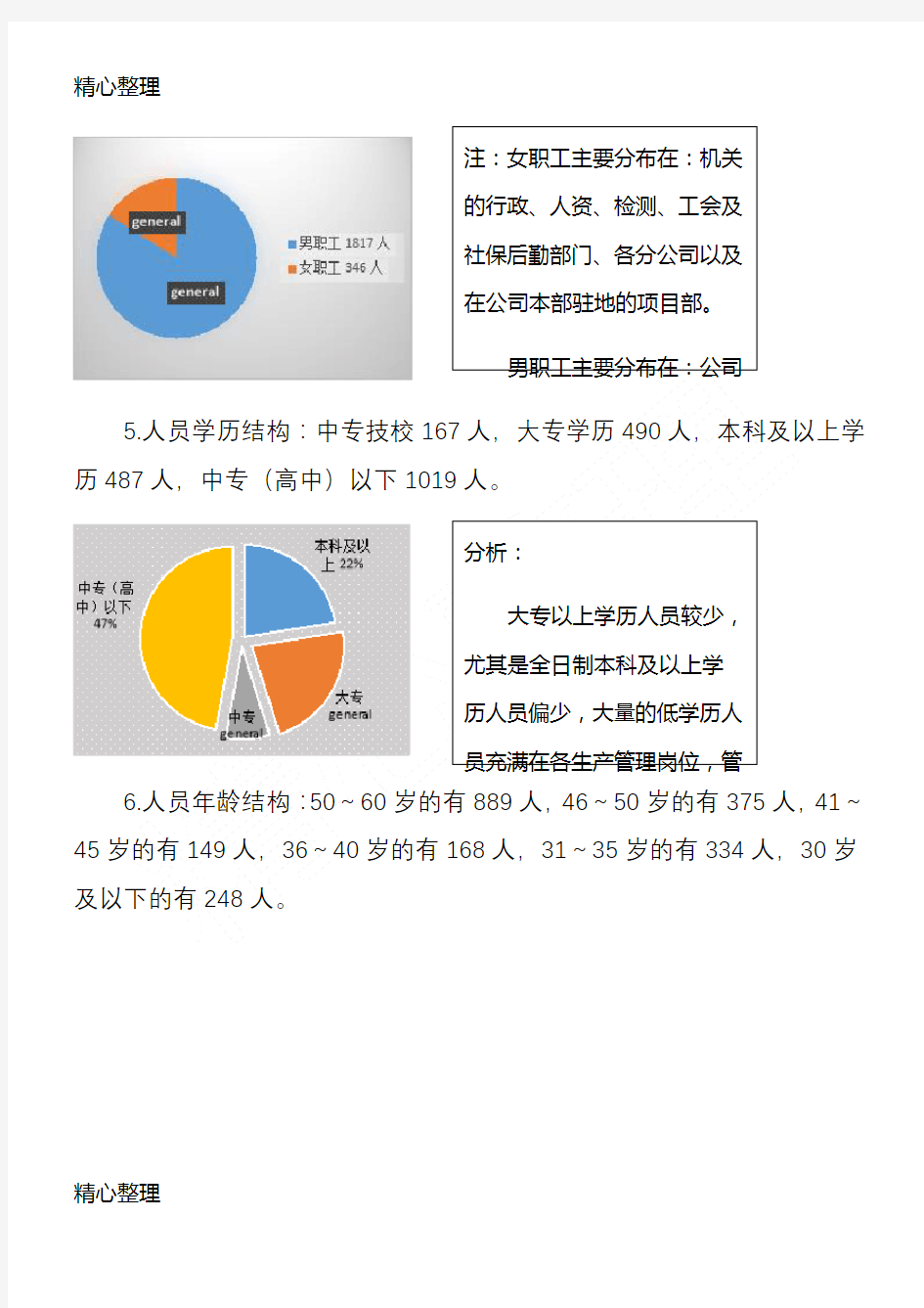 公司人力资源状况分析报告