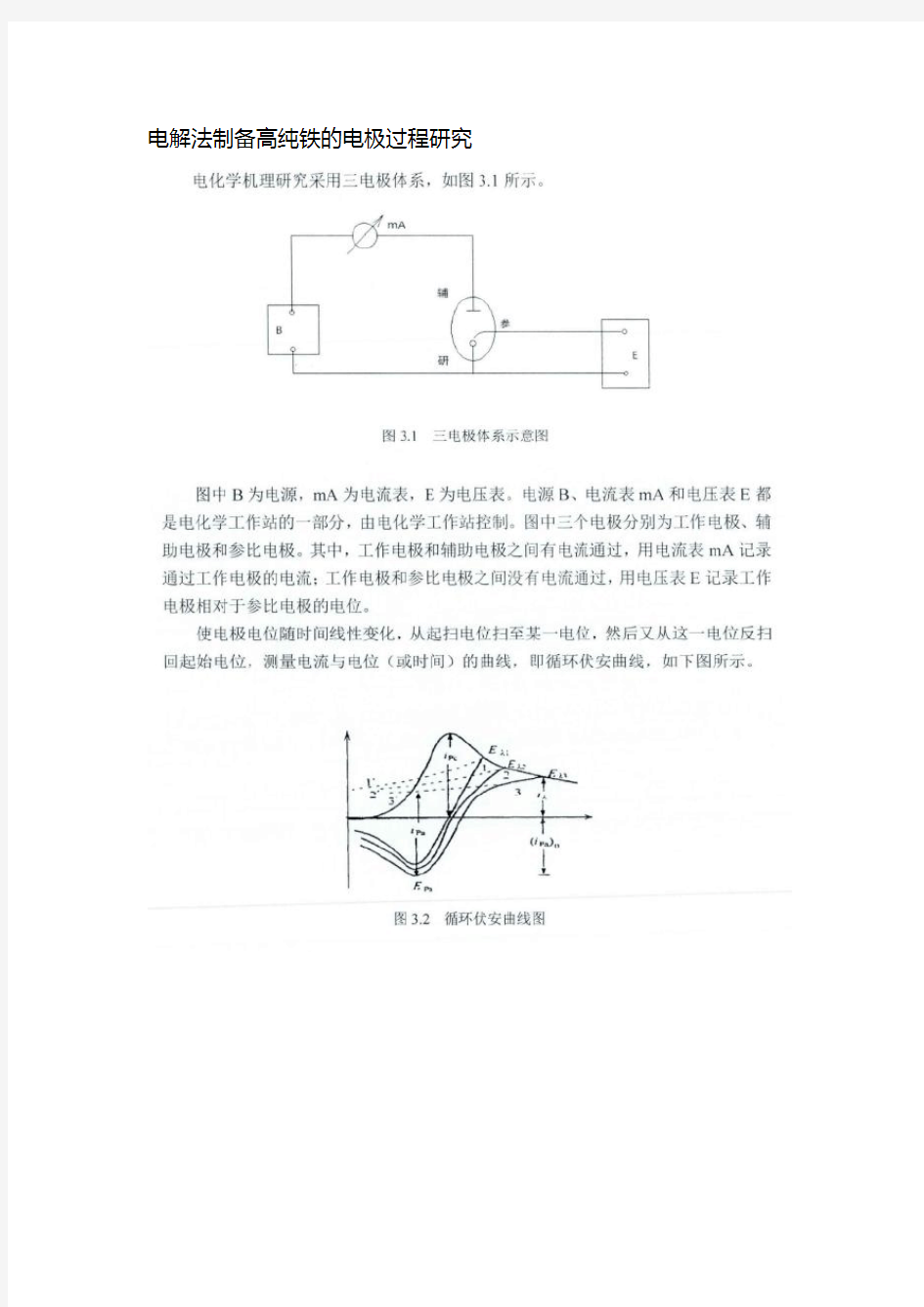 电解法制备高纯铁的电极过程研究