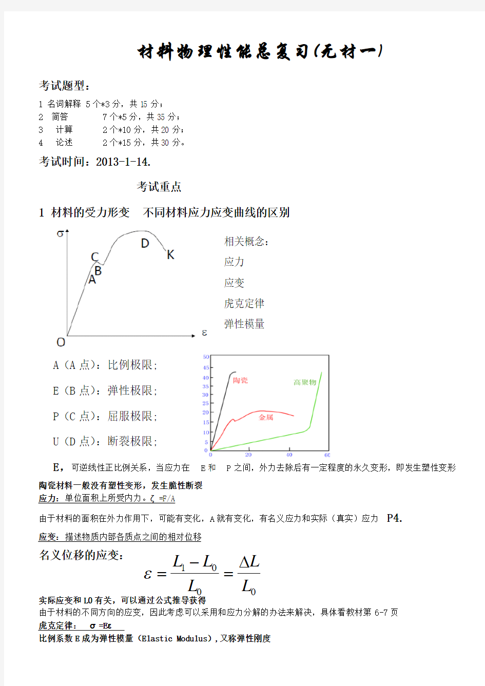 材料物理性能复习资料