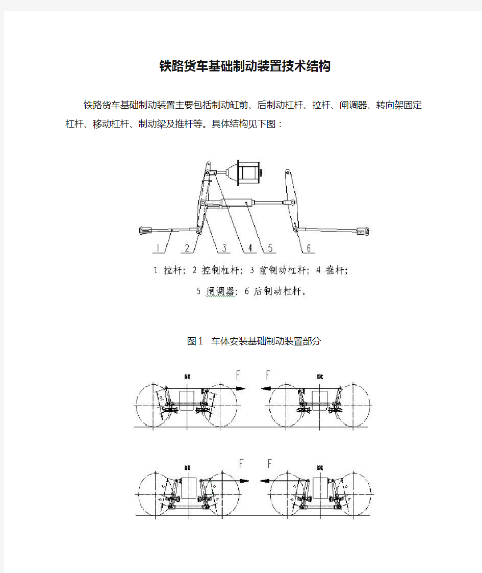 铁路货车基础制动装置技术结构