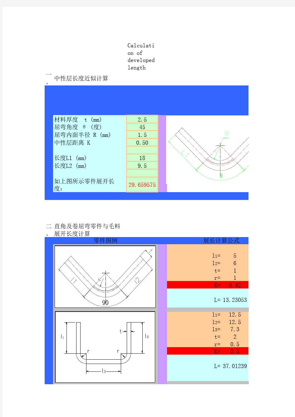 五金计算公式