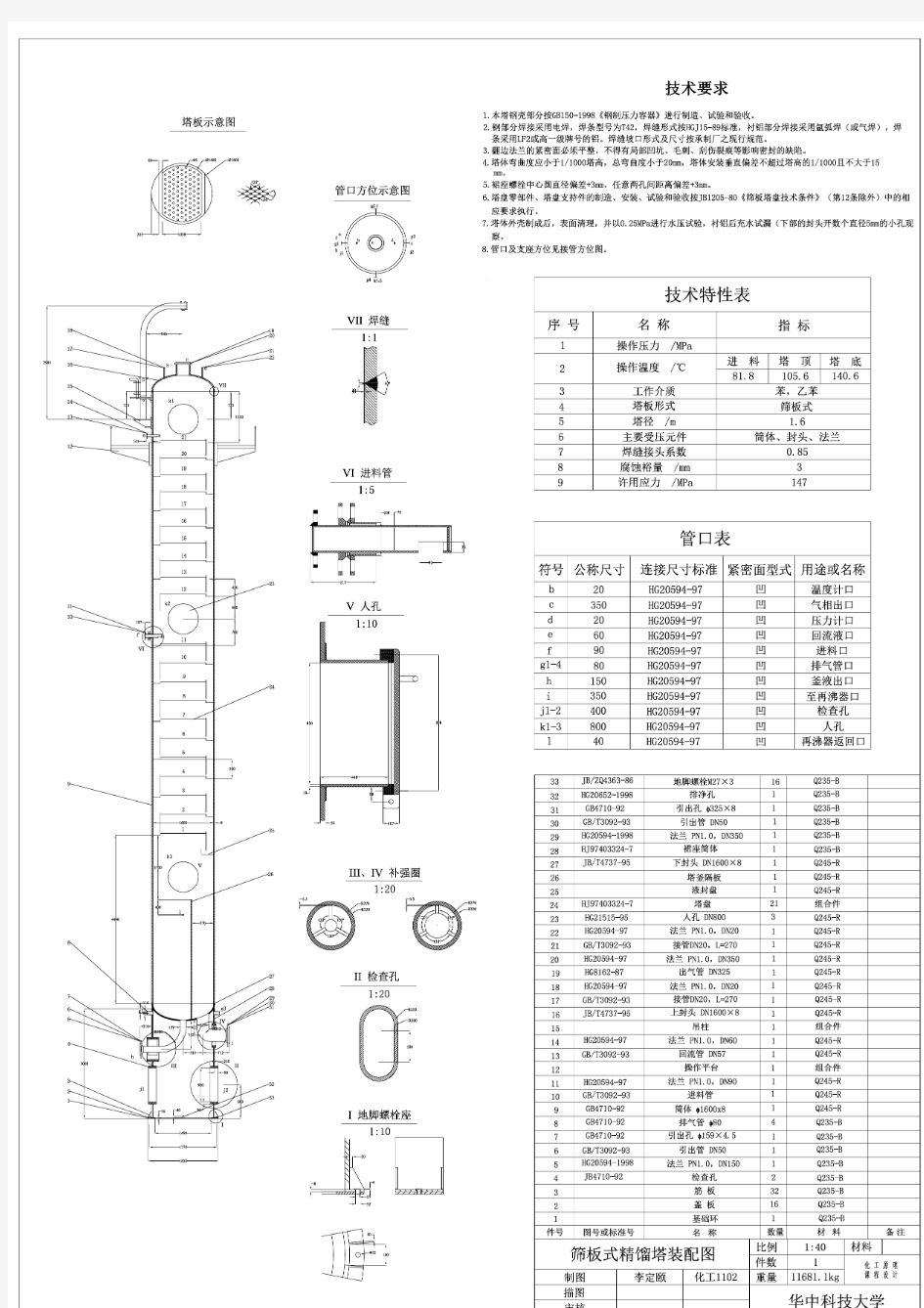 筛板精馏塔设计图