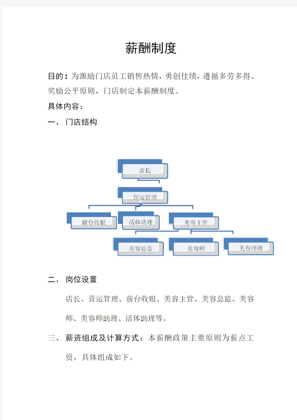 业绩提成方案