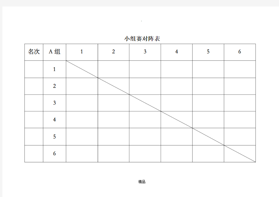 羽毛球比赛对阵表模板