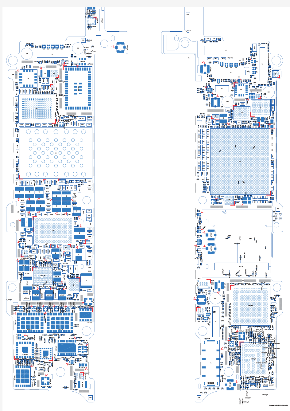 iphone5 电路图 原件分布英文