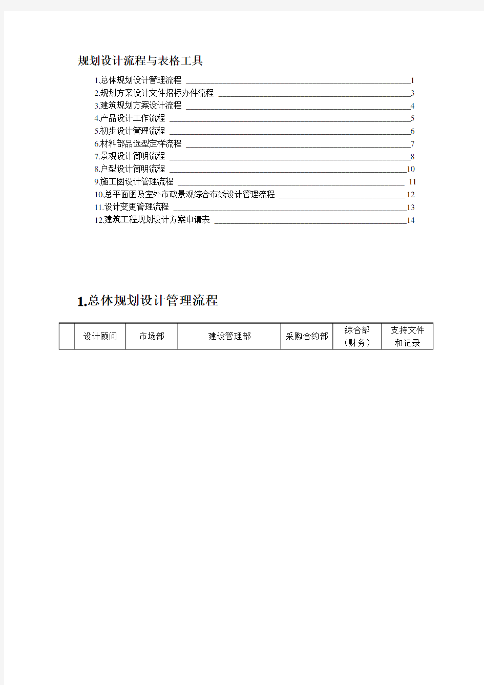 项目的规划设计流程与表格工具.doc