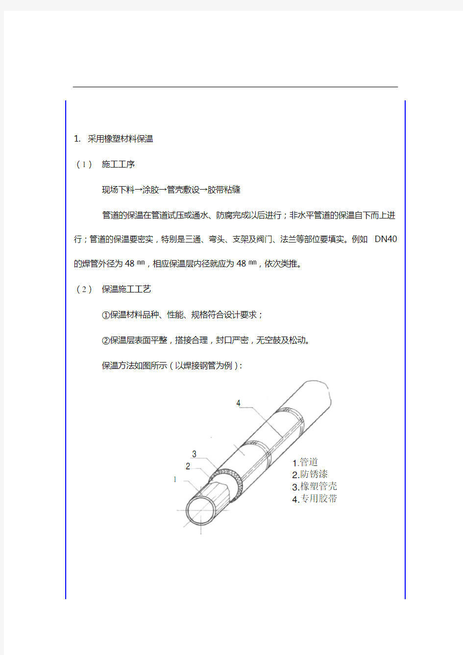 管道保温技术交底记录全套