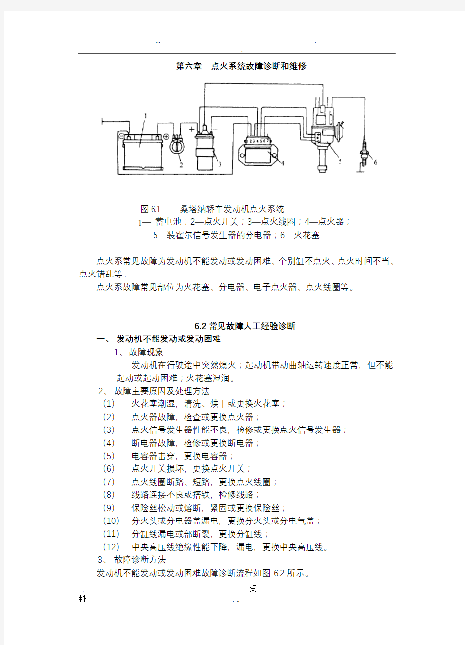 点火系统故障诊断及维修