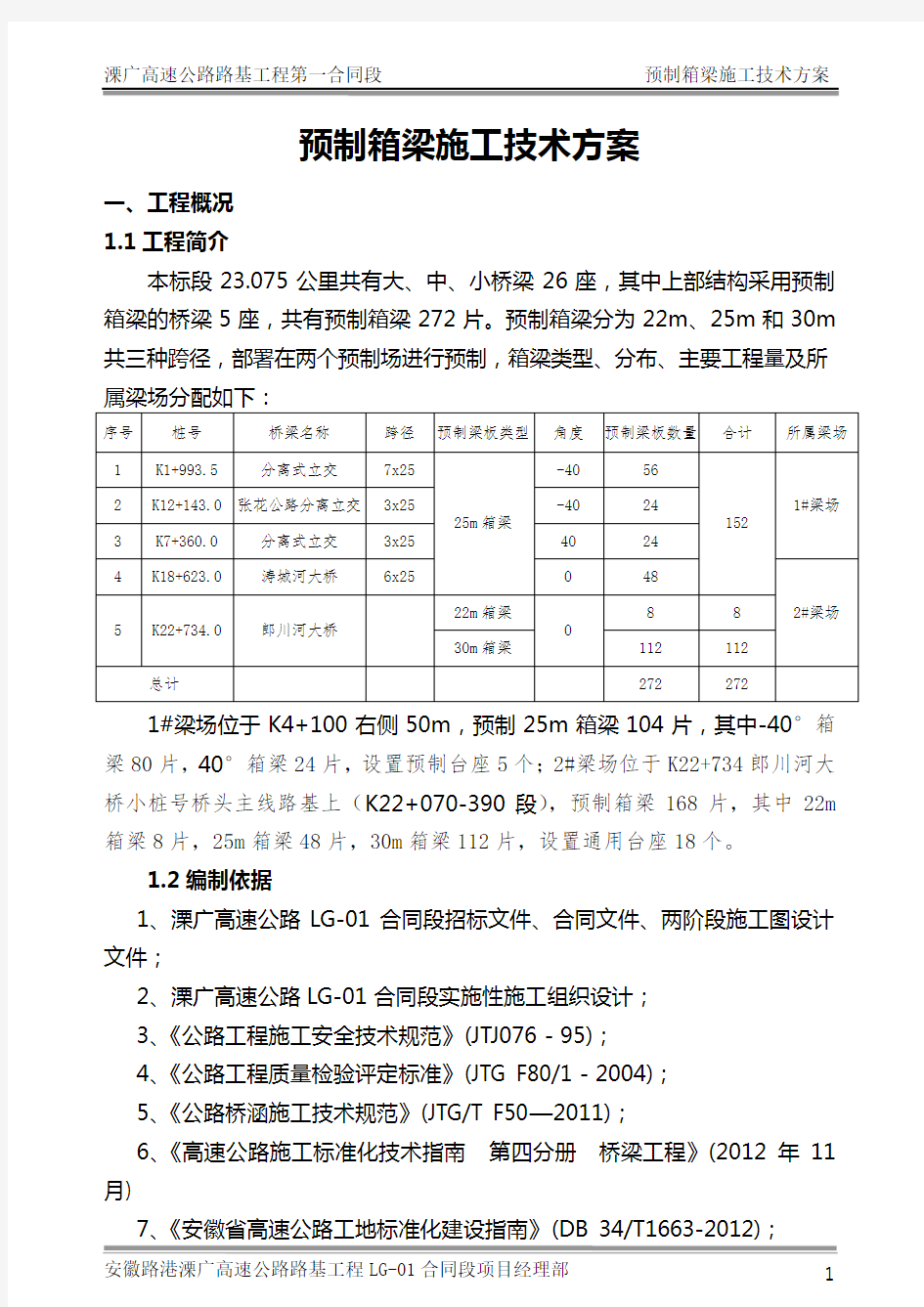 预制箱梁施工方案(30m)