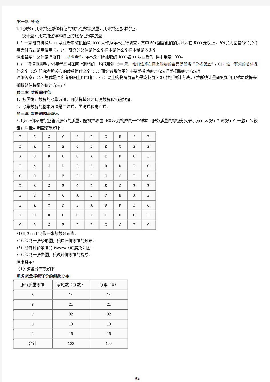 统计学重点整理