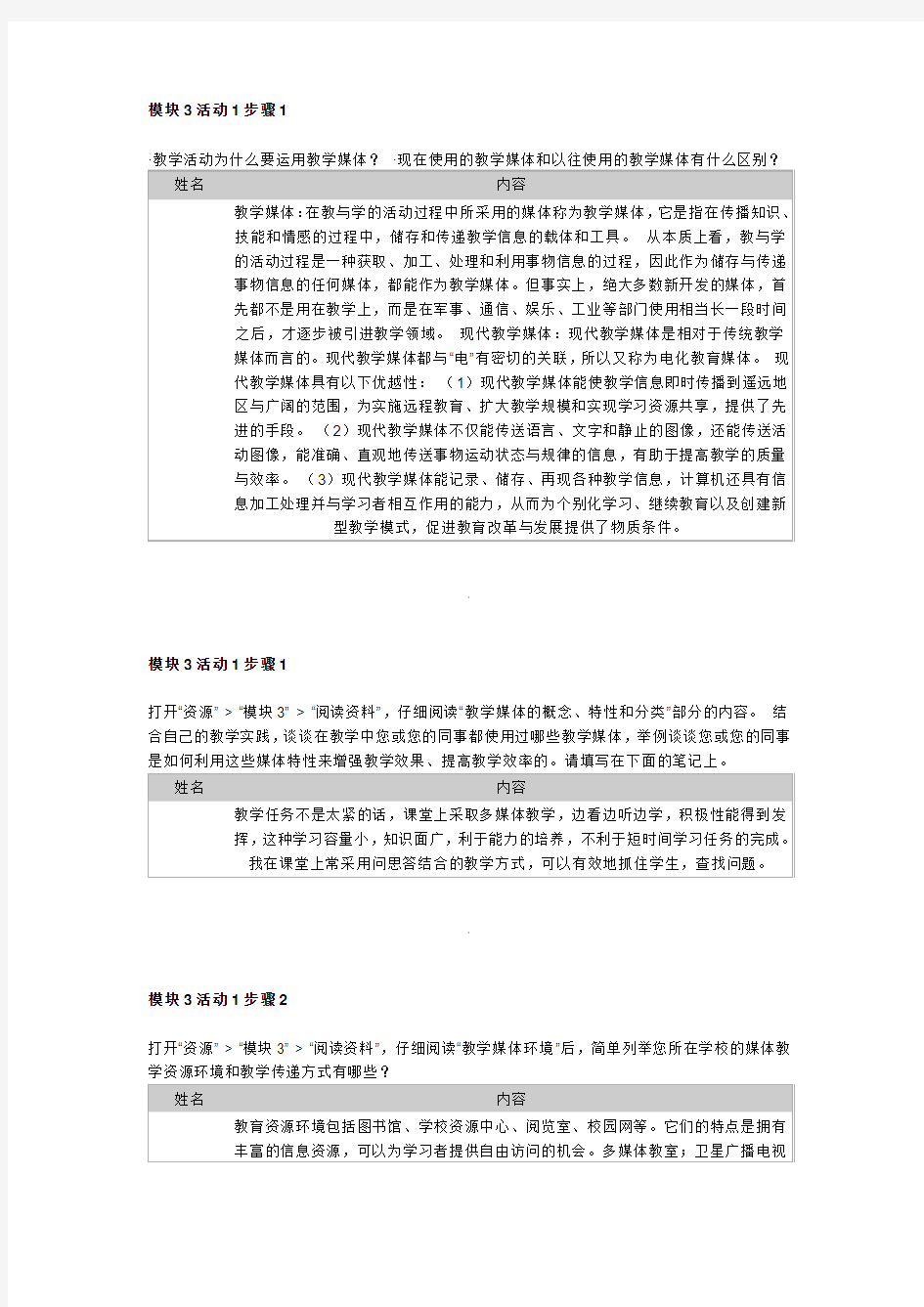 国培--中小学教育技术能力培训作业模块3