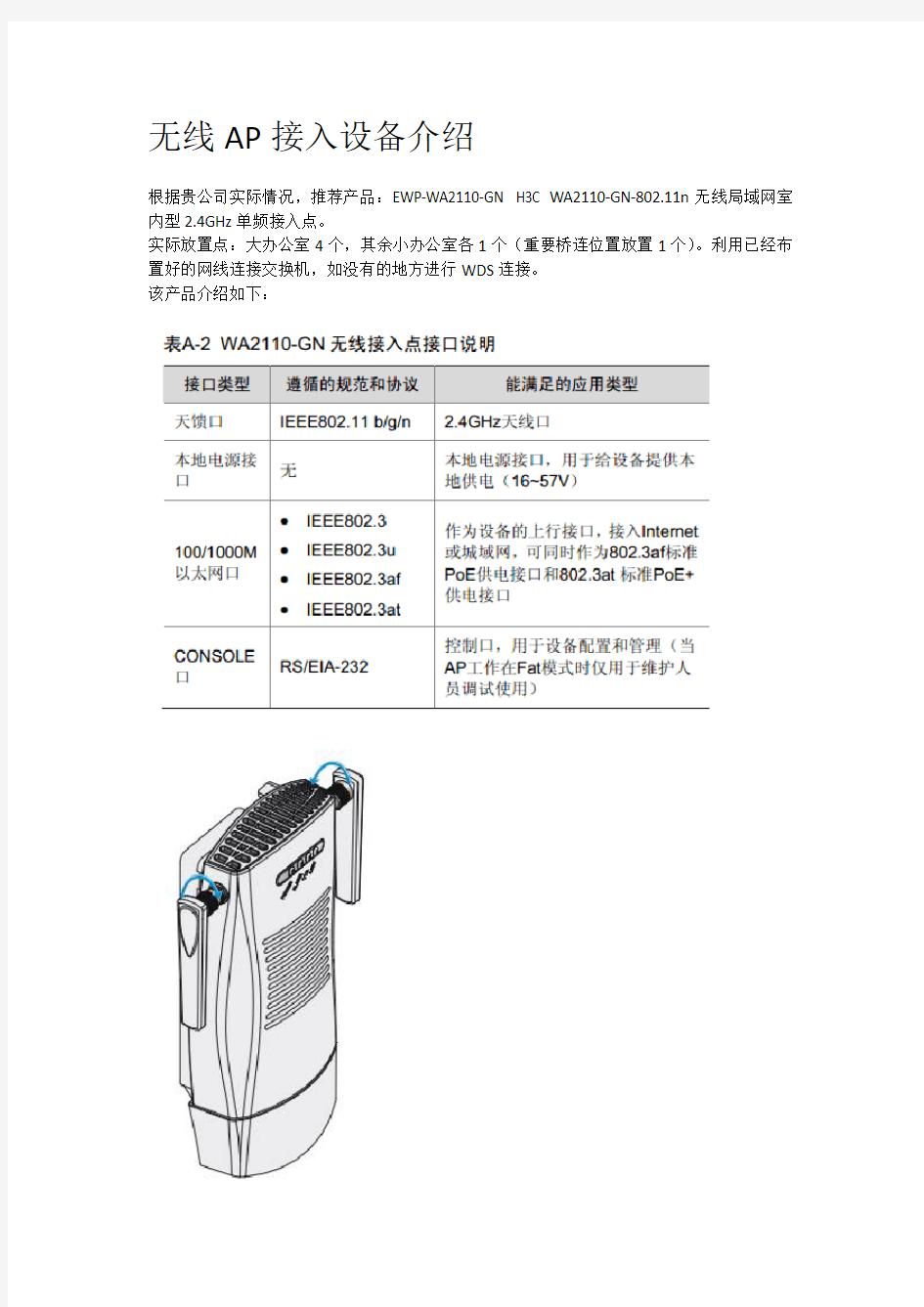 无线AP接入设备介绍