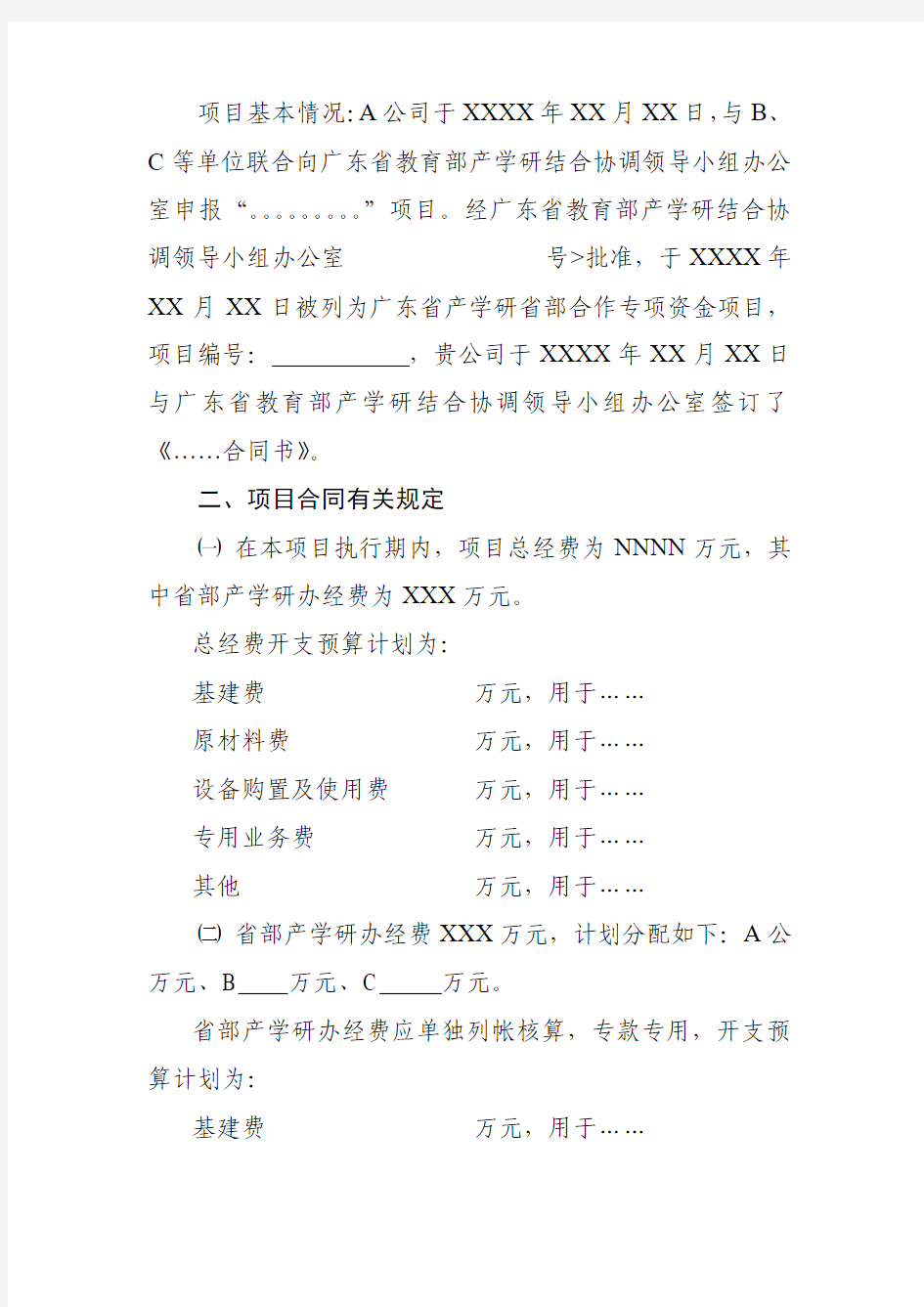 广东省科技厅专项经费审计报告样式