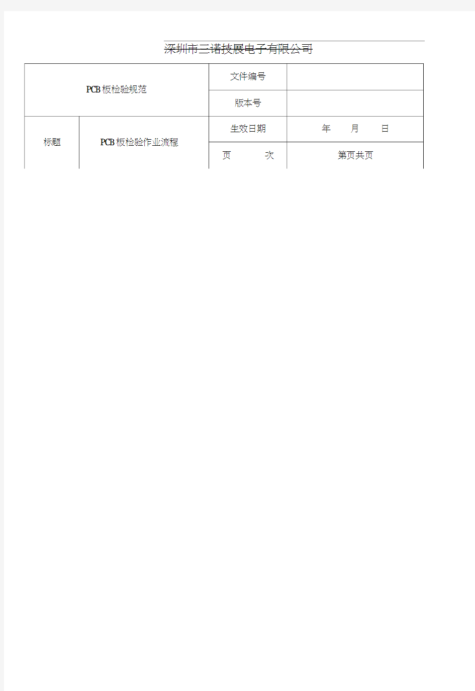 PCB板检验标准