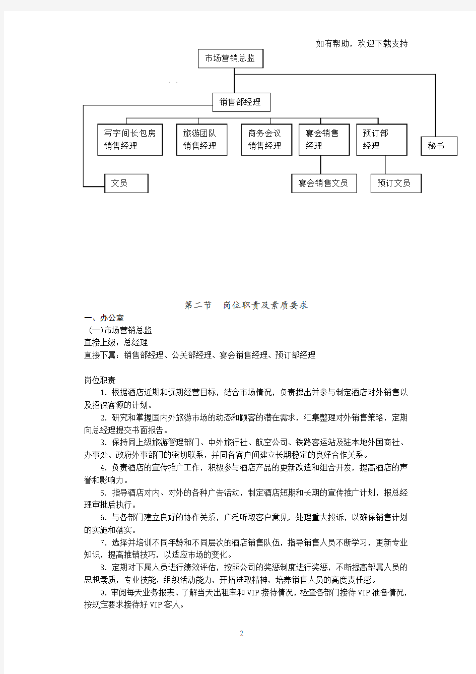 酒店经营管理市场营销sop手册之