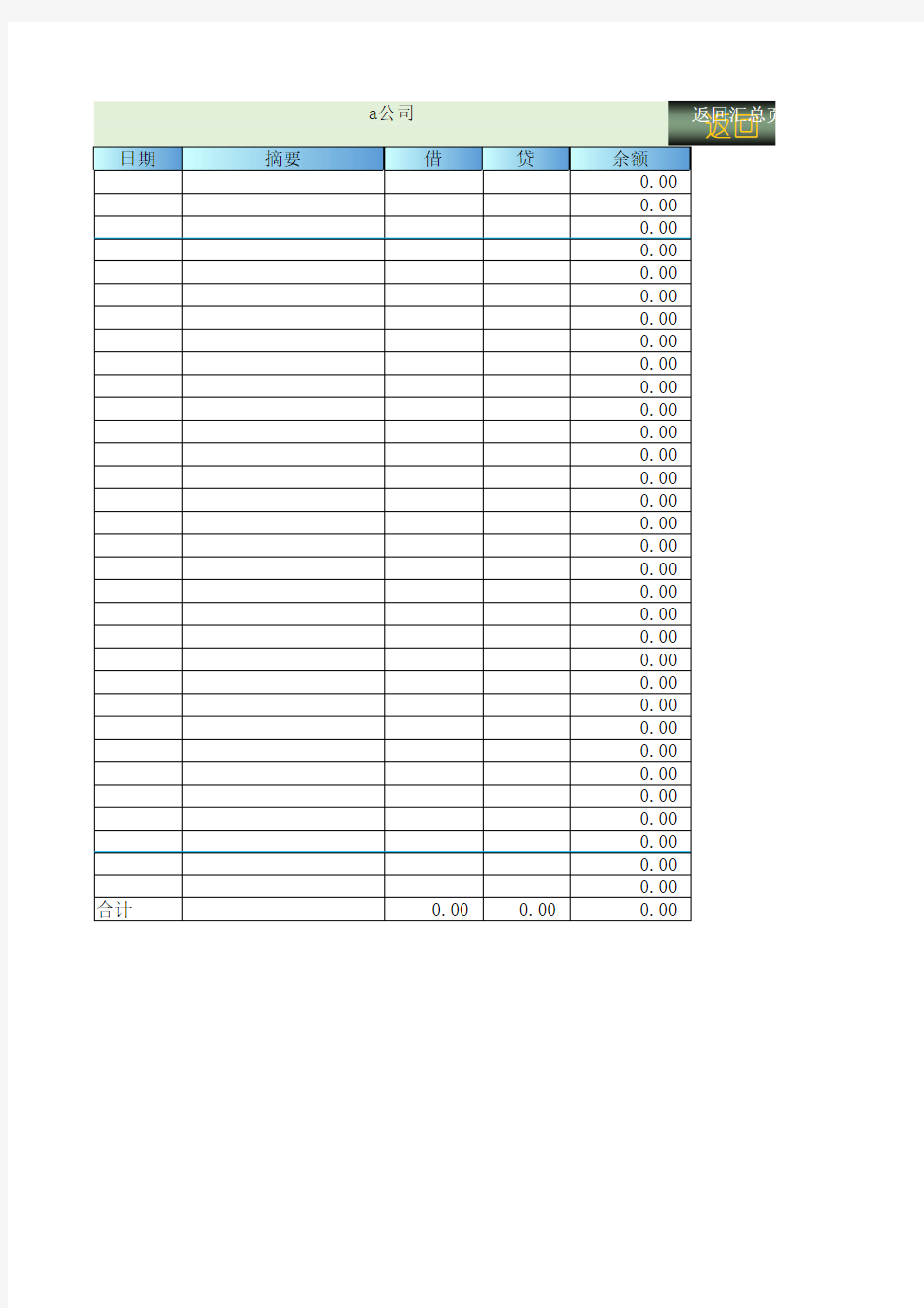 最新Excel表格模板：应付账款汇总简单模板
