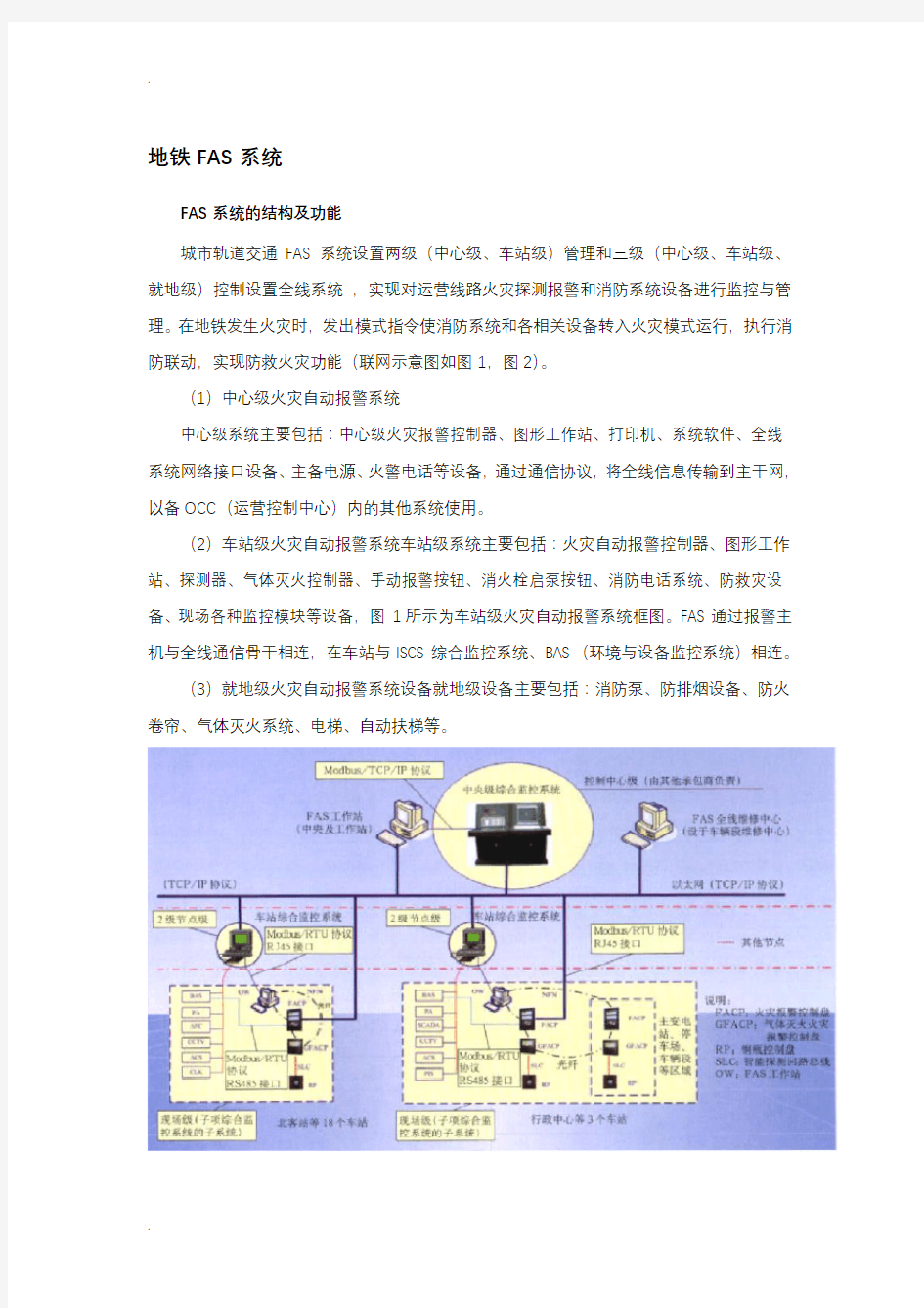 地铁FAS系统总结