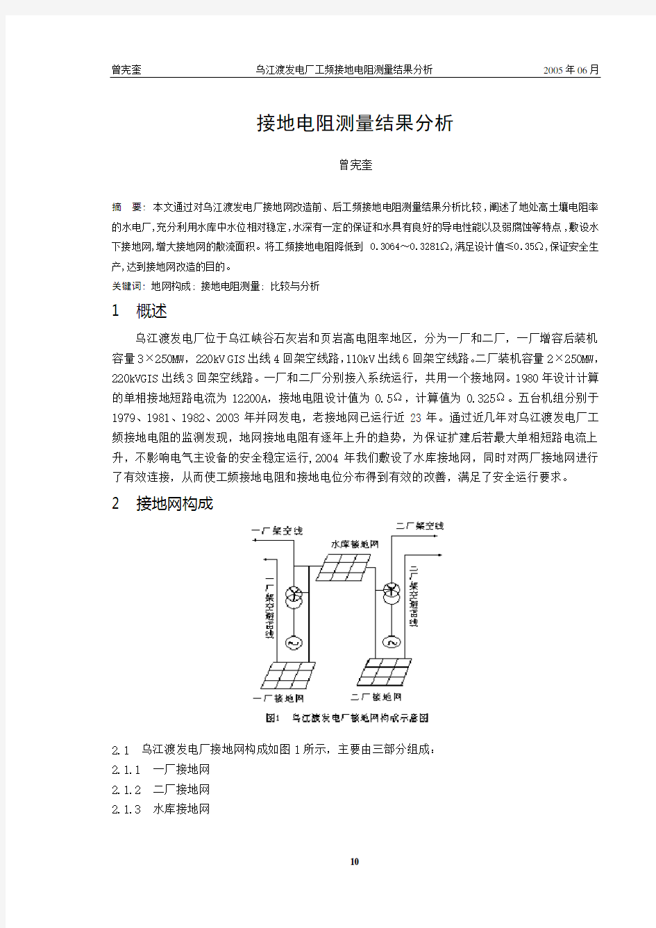 接地电阻测试报告