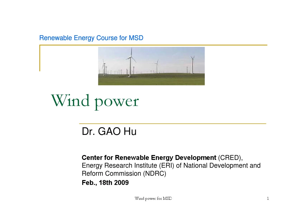 2009-02-18 Wind power for CAU