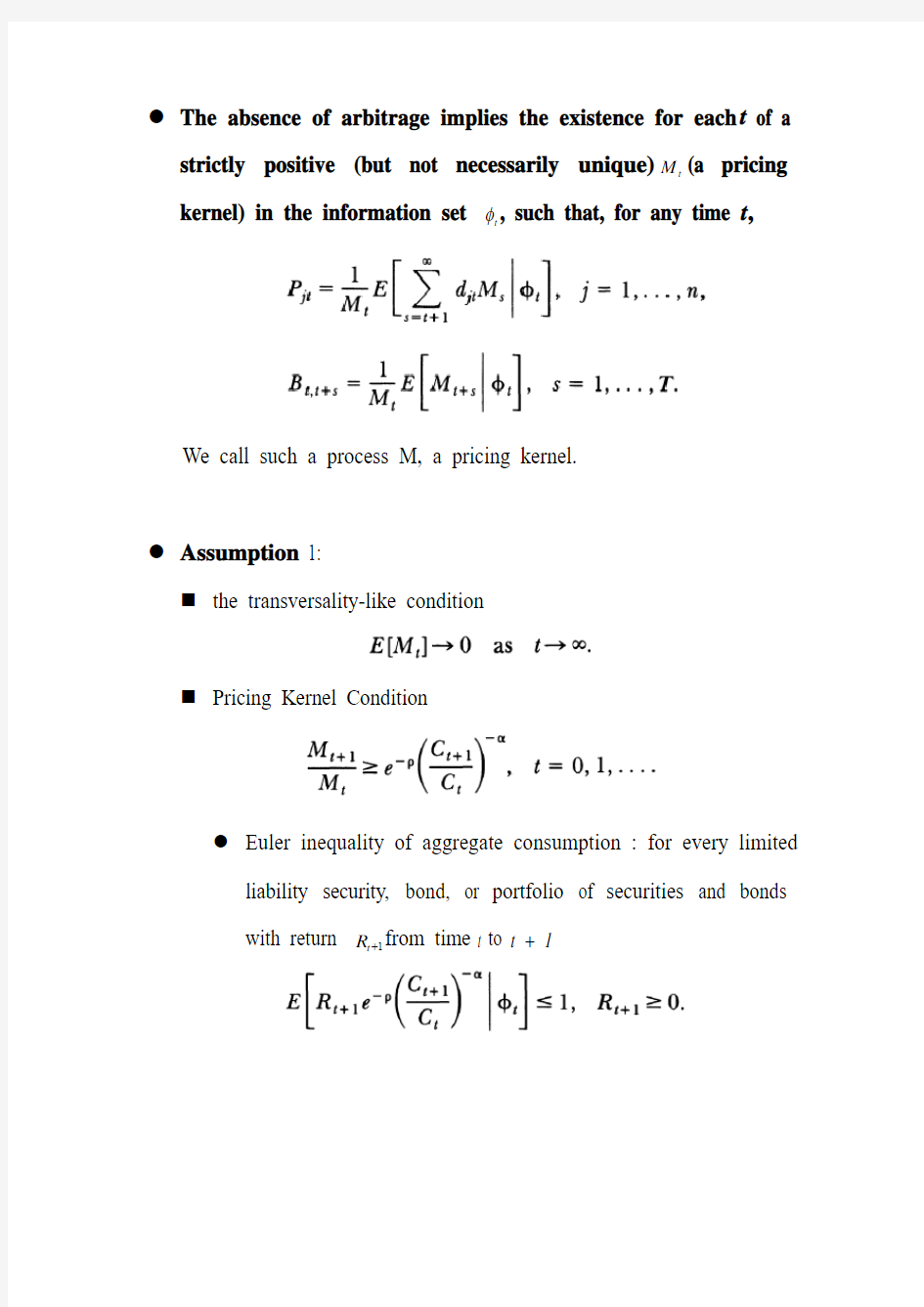 资产定价Asset pricing with heterogeneous consumers 3