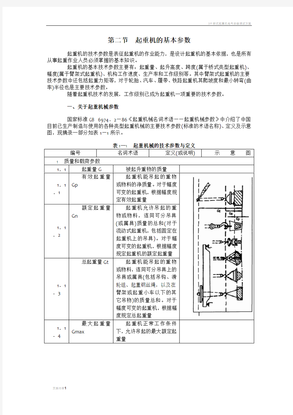 起重机的基本参数