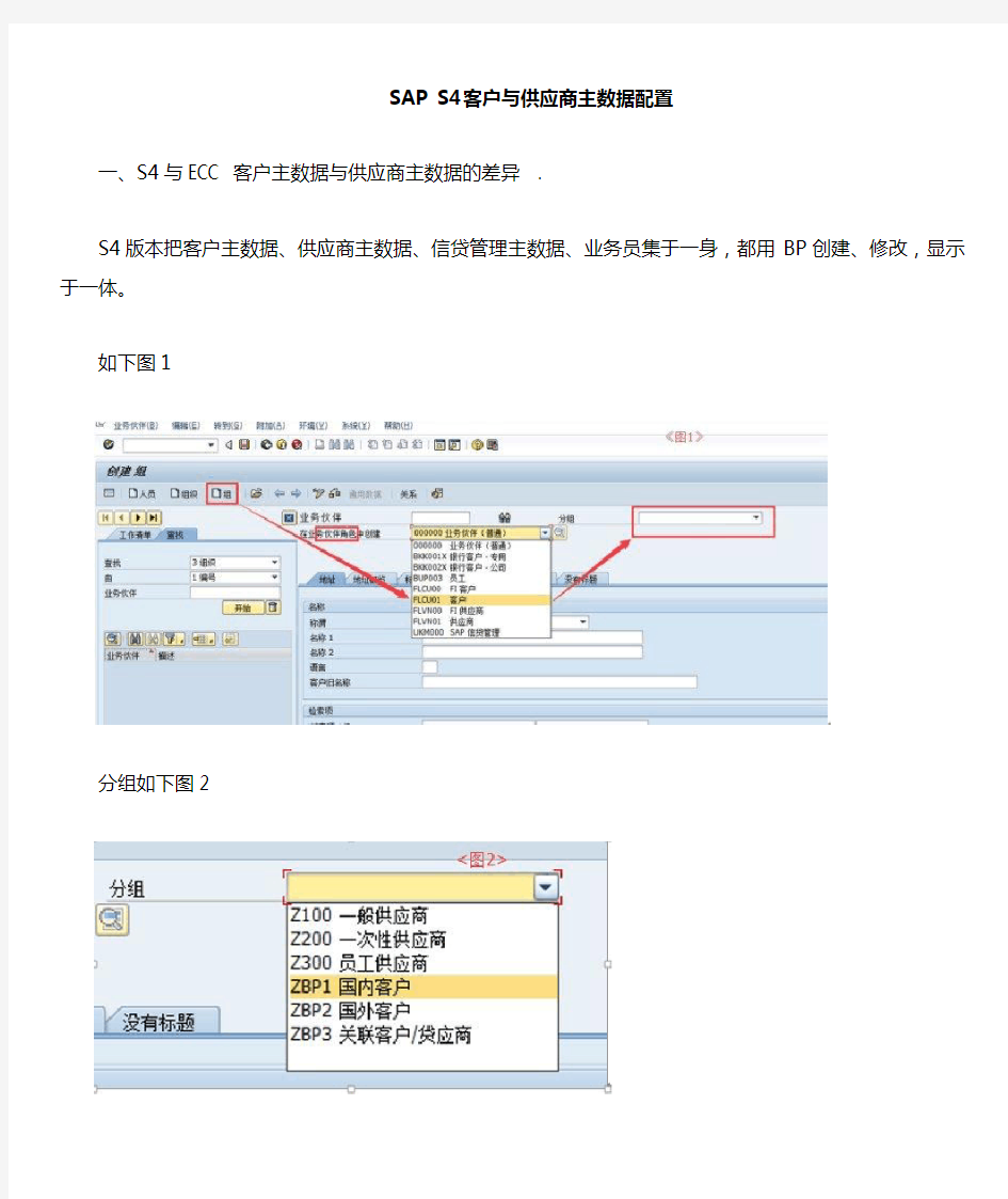 S4客户主数据配置描述