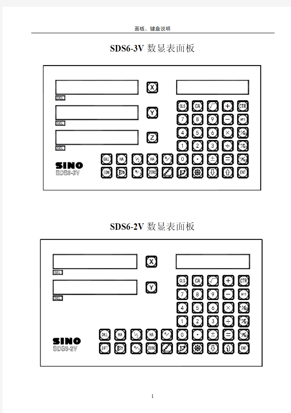 SINO信和SDS6-3V与2V数显表使用说明书