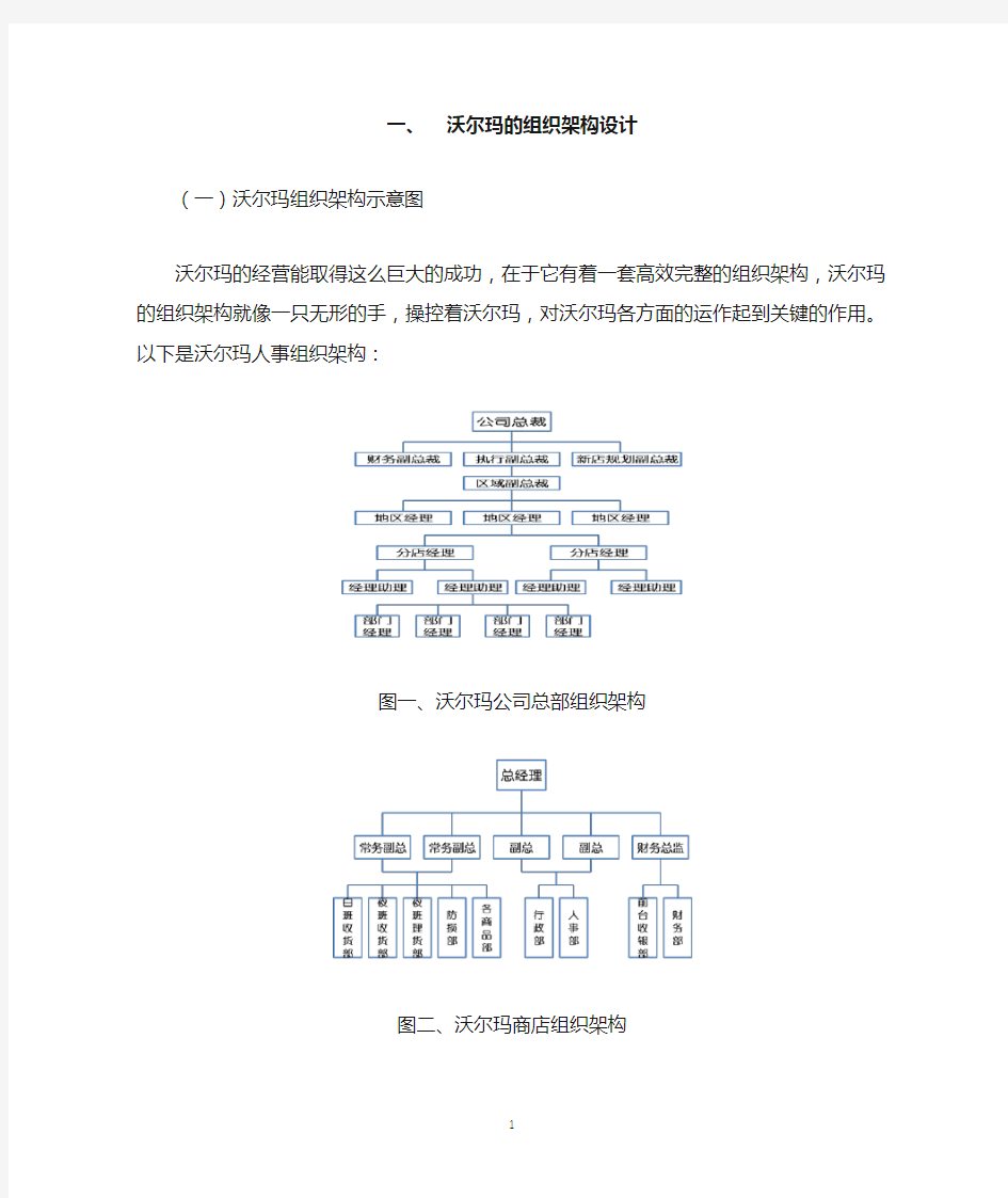 沃尔玛组织架构精编版