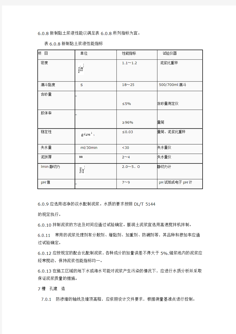 混凝土防渗墙施工技术与规范汇总