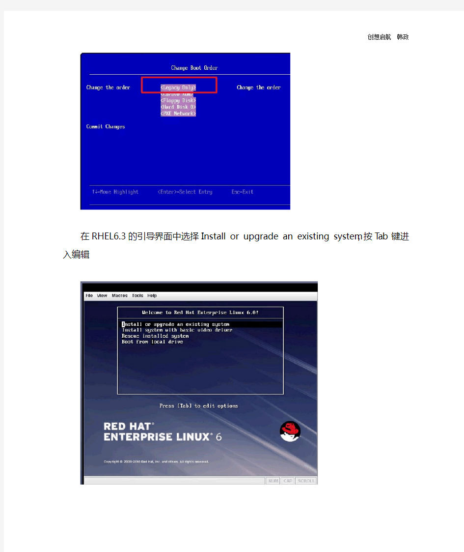 X3250 M4 安装Red Hat Linux 6.3 及DVD启动问题