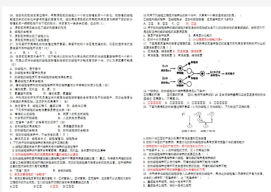 动物体细胞核移植技术