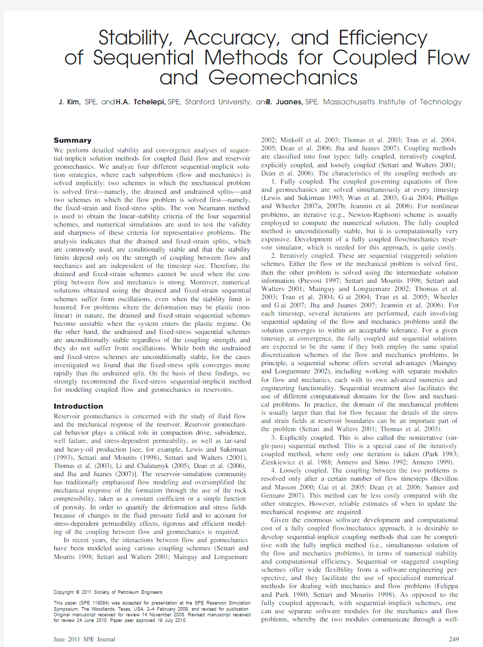 Stability, Accuracy, and Efficiency of Sequential Methods for Coupled Flow and Geomechanics