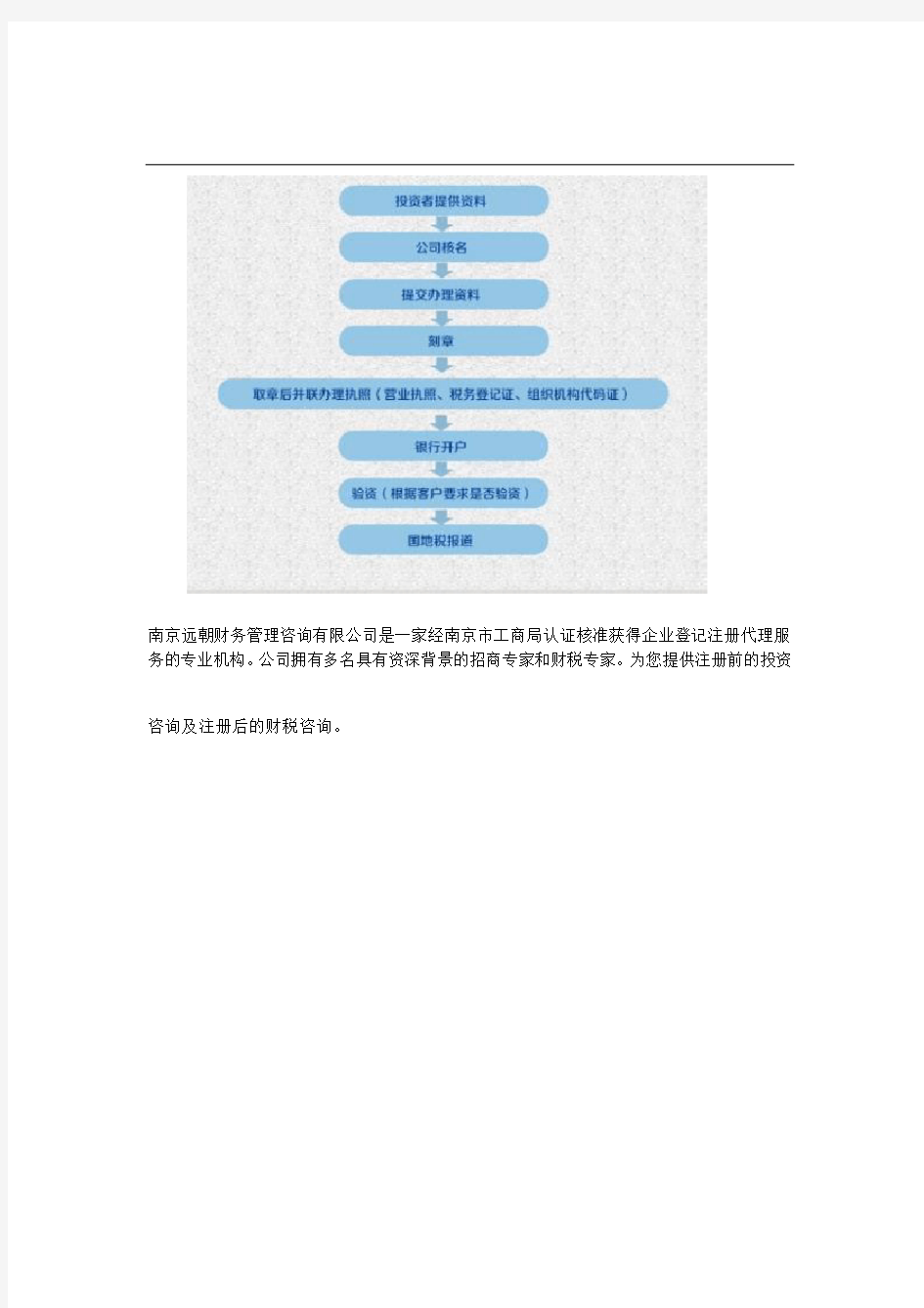南京公司注册流程
