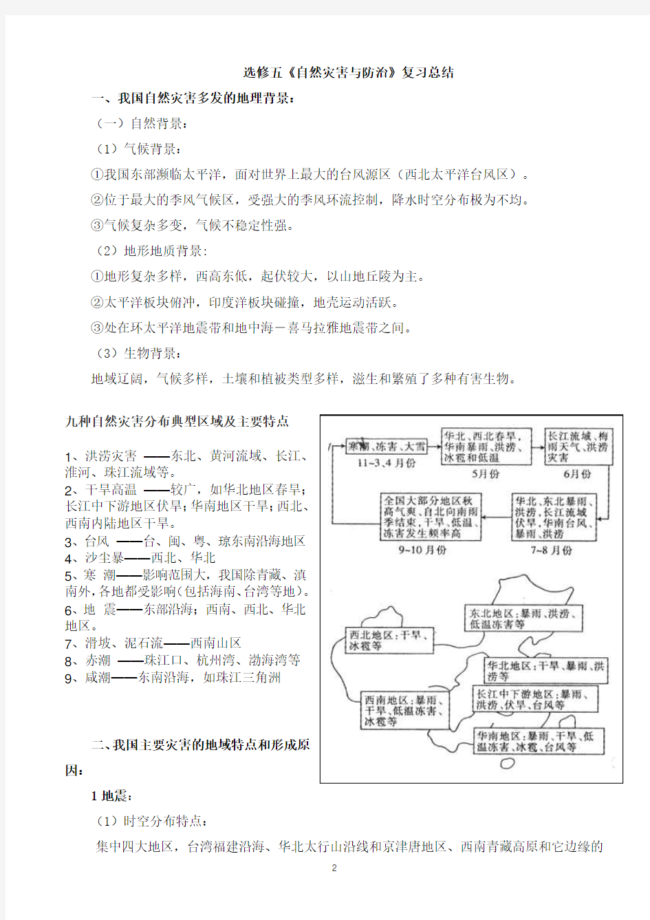 高中地理自然灾害完整版.doc