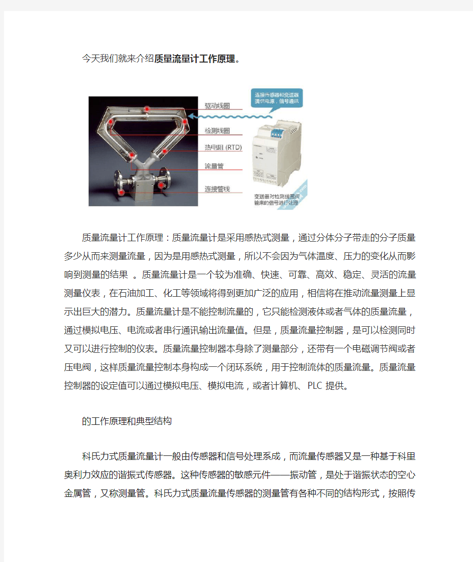 质量流量计工作原理