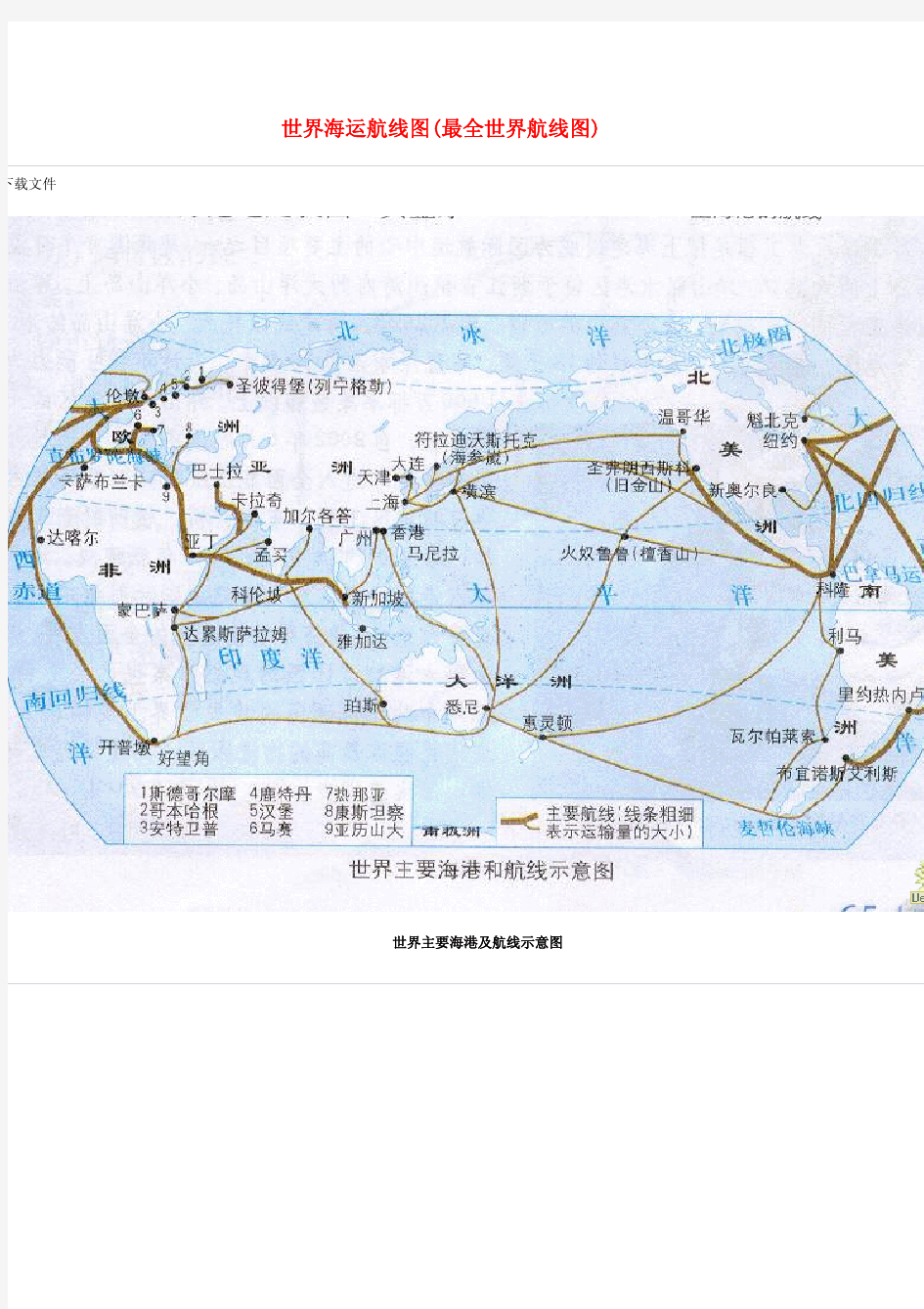 世界海运航线图(最全世界航线图)