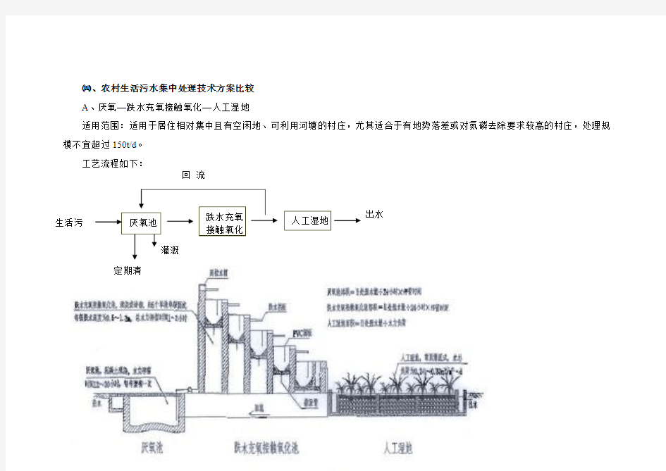 农村生活污水处理方案比选