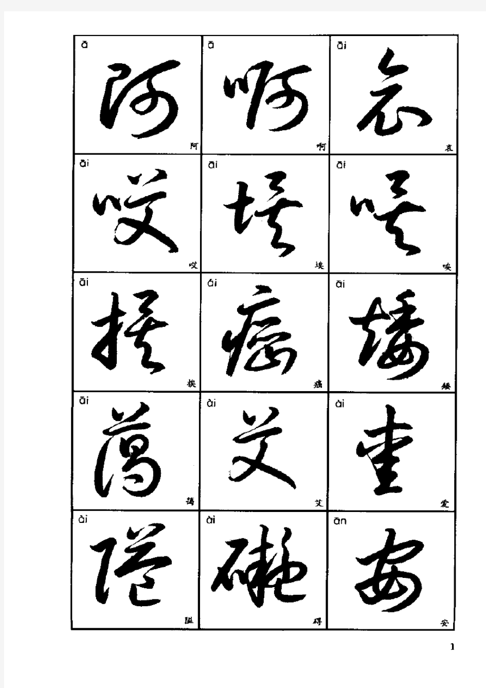 3500常用字草书字帖