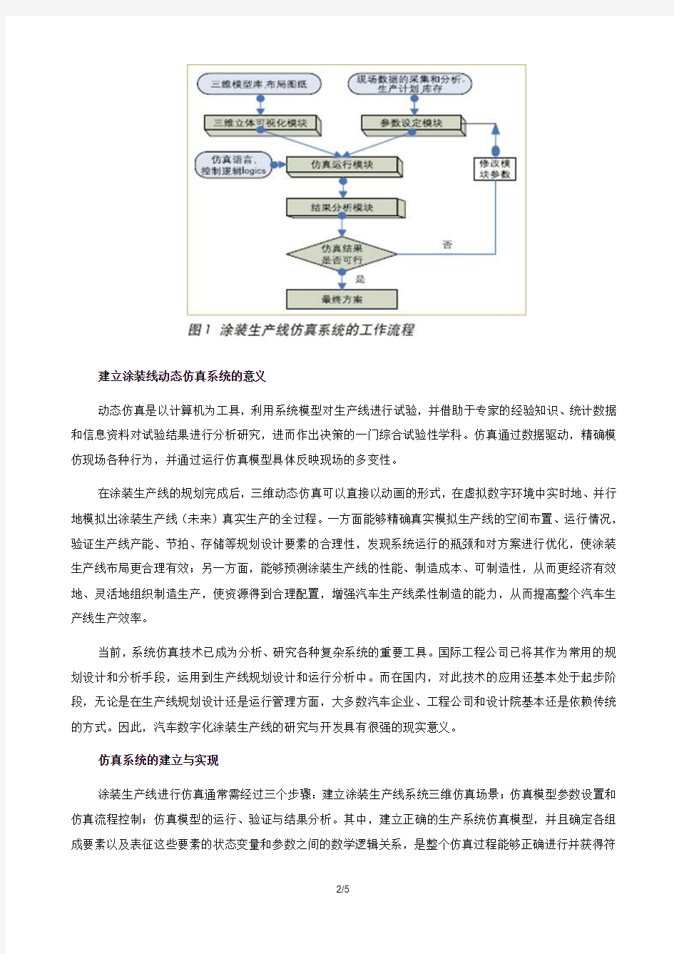 汽车涂装生产线的三维动态仿真