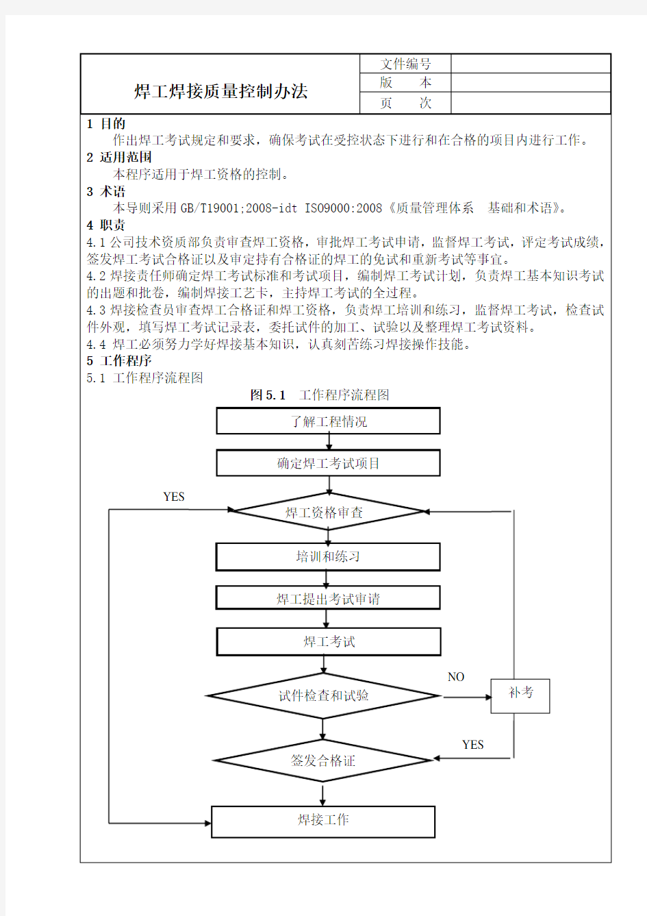 焊工资格管理规定