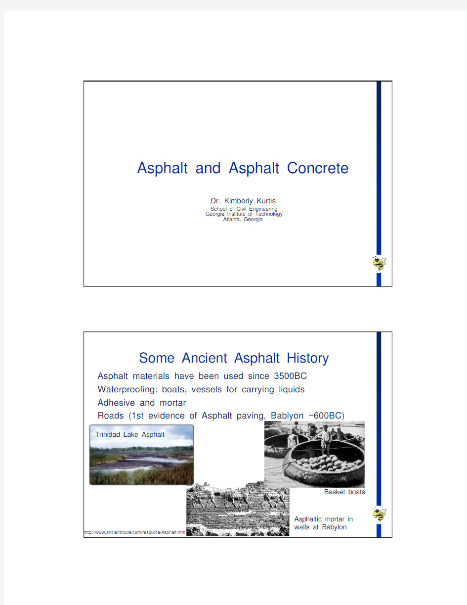Asphalt and Asphalt Concrete 沥青及其混合料的评估方法
